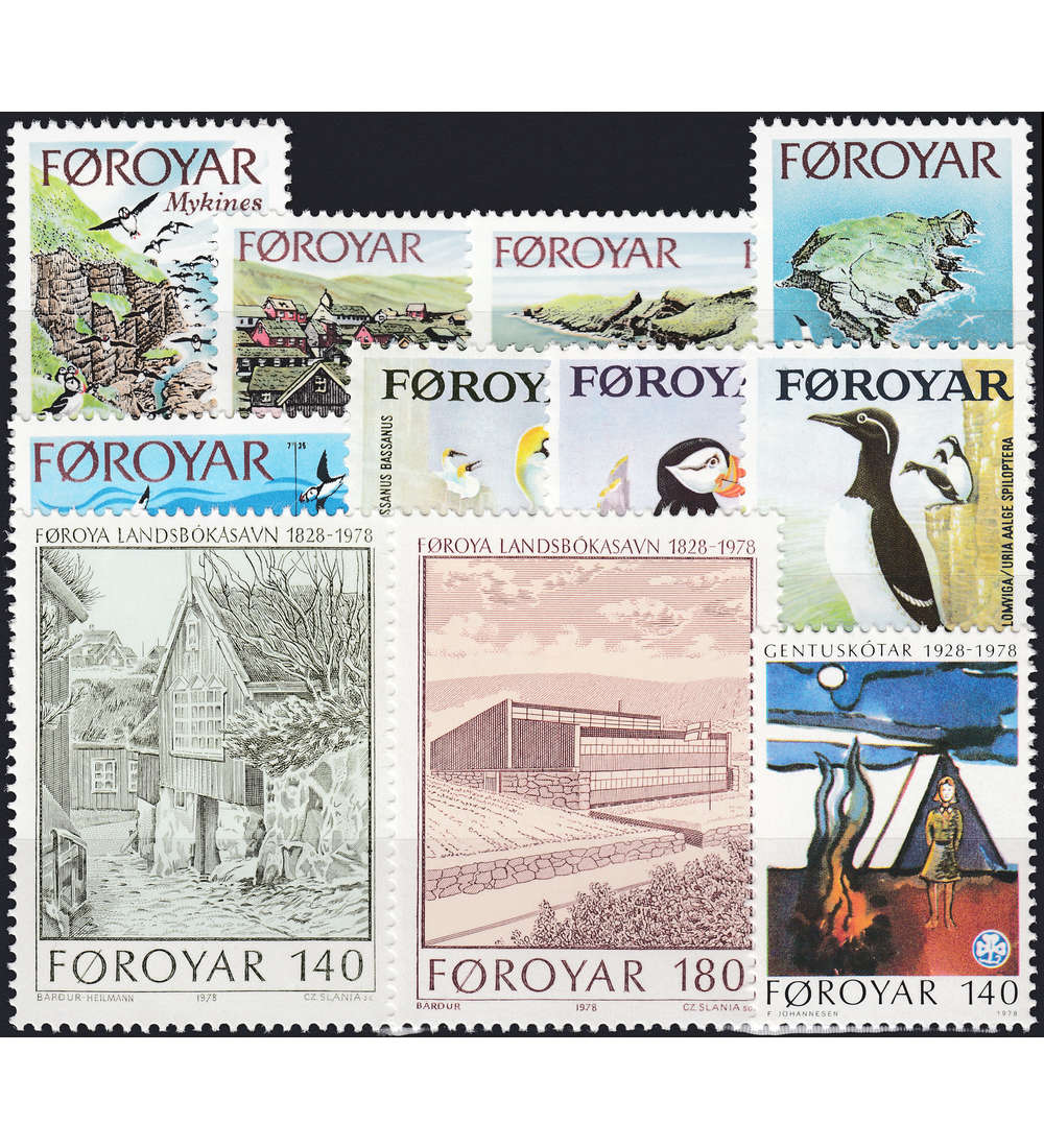 F�r�er 1978 postfrisch Nr. 31-41