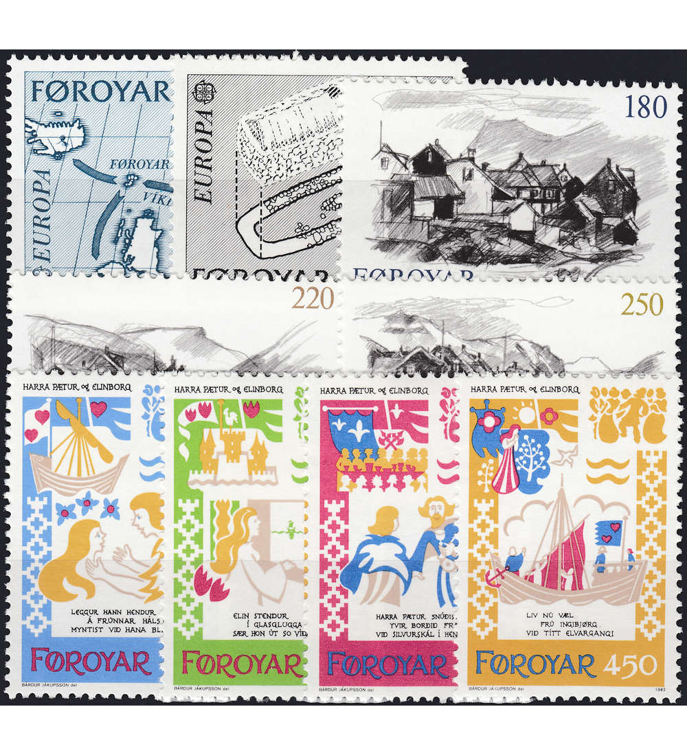 F�r�er 1982 postfrisch Nr. 70-78