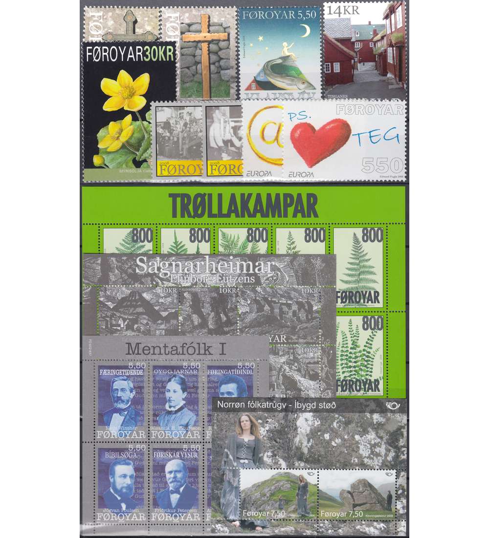 Frer 2008 postfrisch Nr. 626-658 Block 21-23