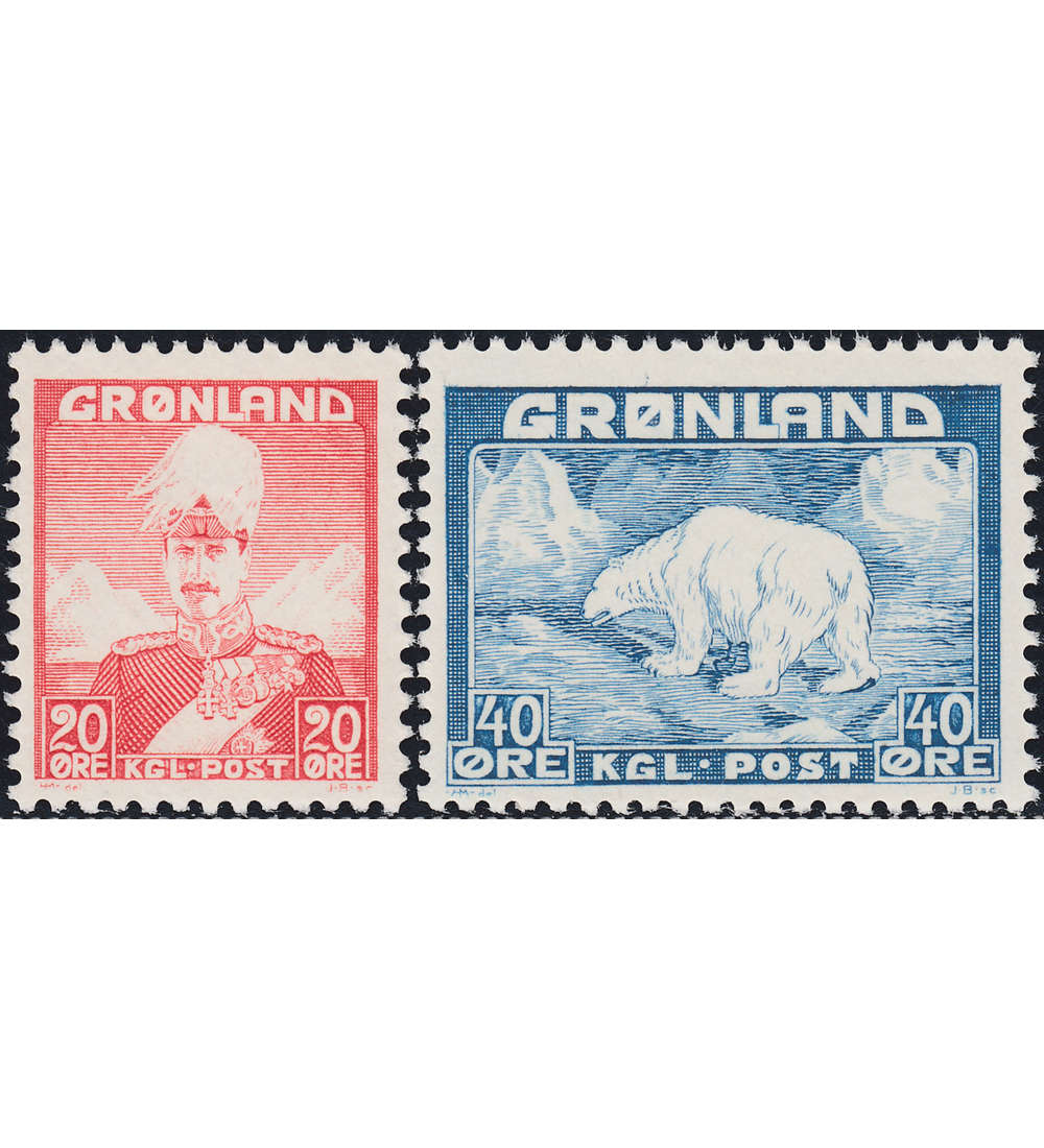 Gr�nland 1946 postfrisch Nr. 26-27