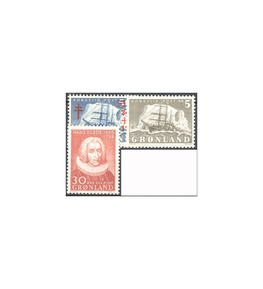 Gr�nland 1958 postfrisch Nr. 40-42