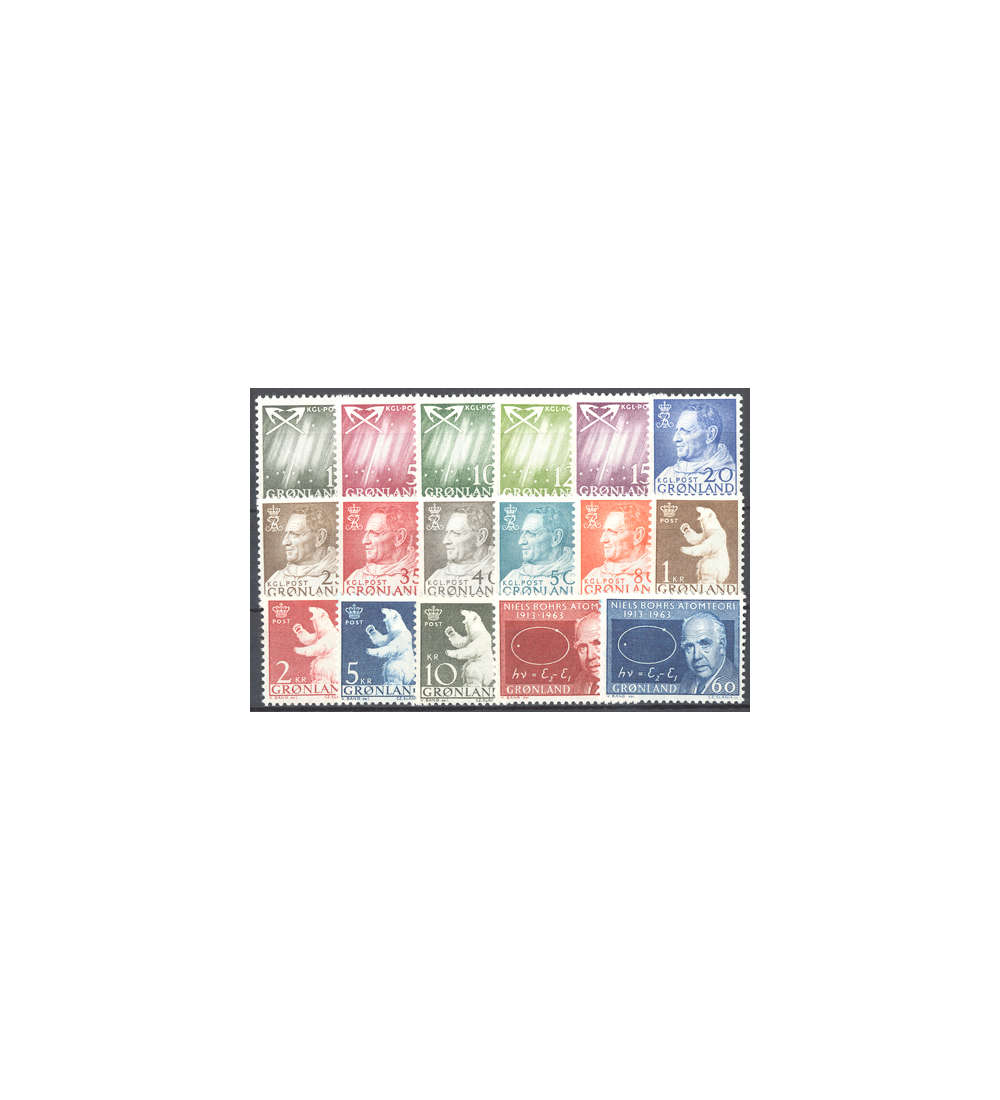 Gr�nland 1963 postfrisch Nr. 47-63