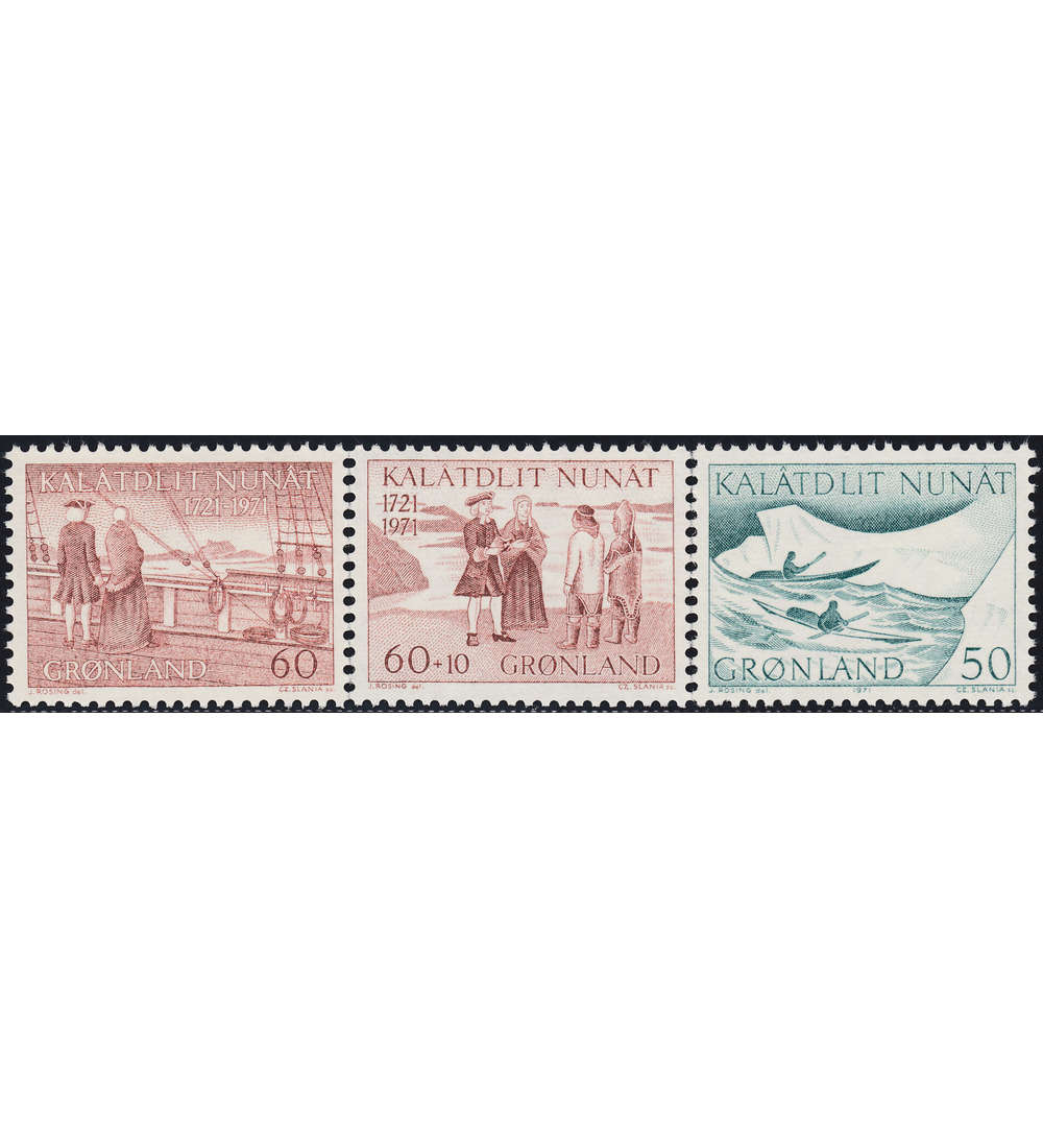 Gr�nland 1971 postfrisch Nr. 77-79