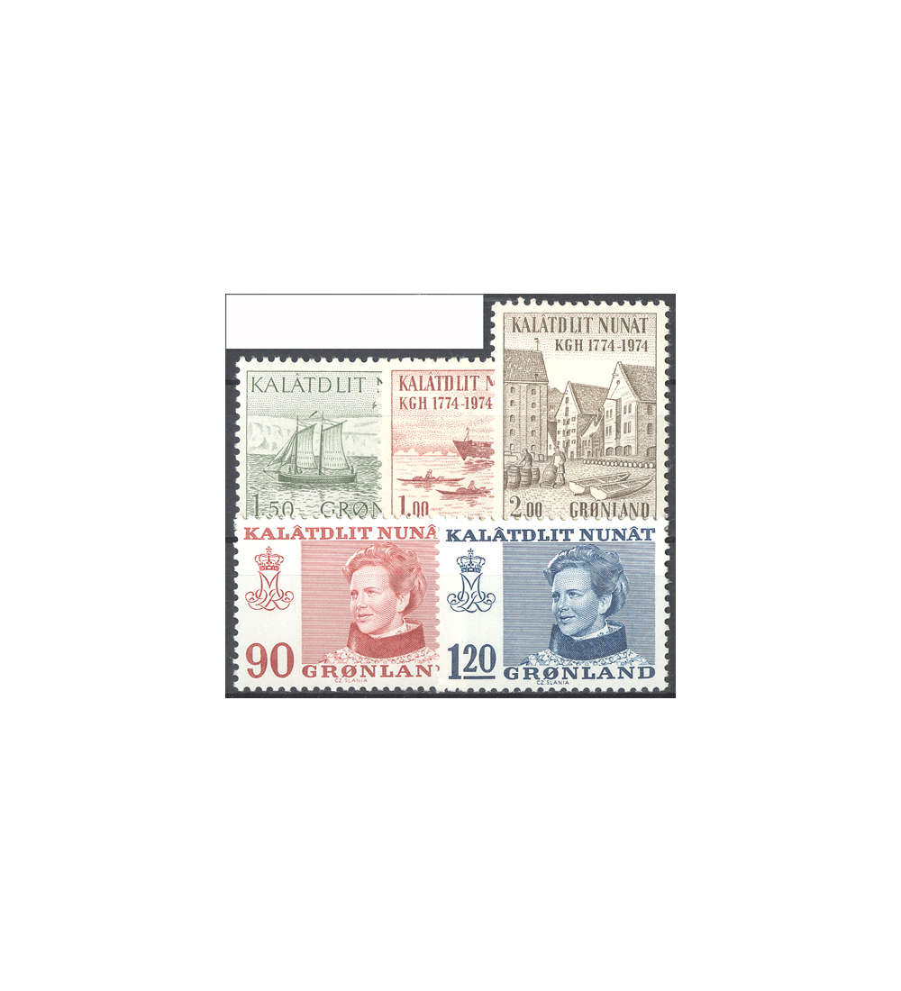 Gr�nland 1974 postfrisch Nr. 87-91