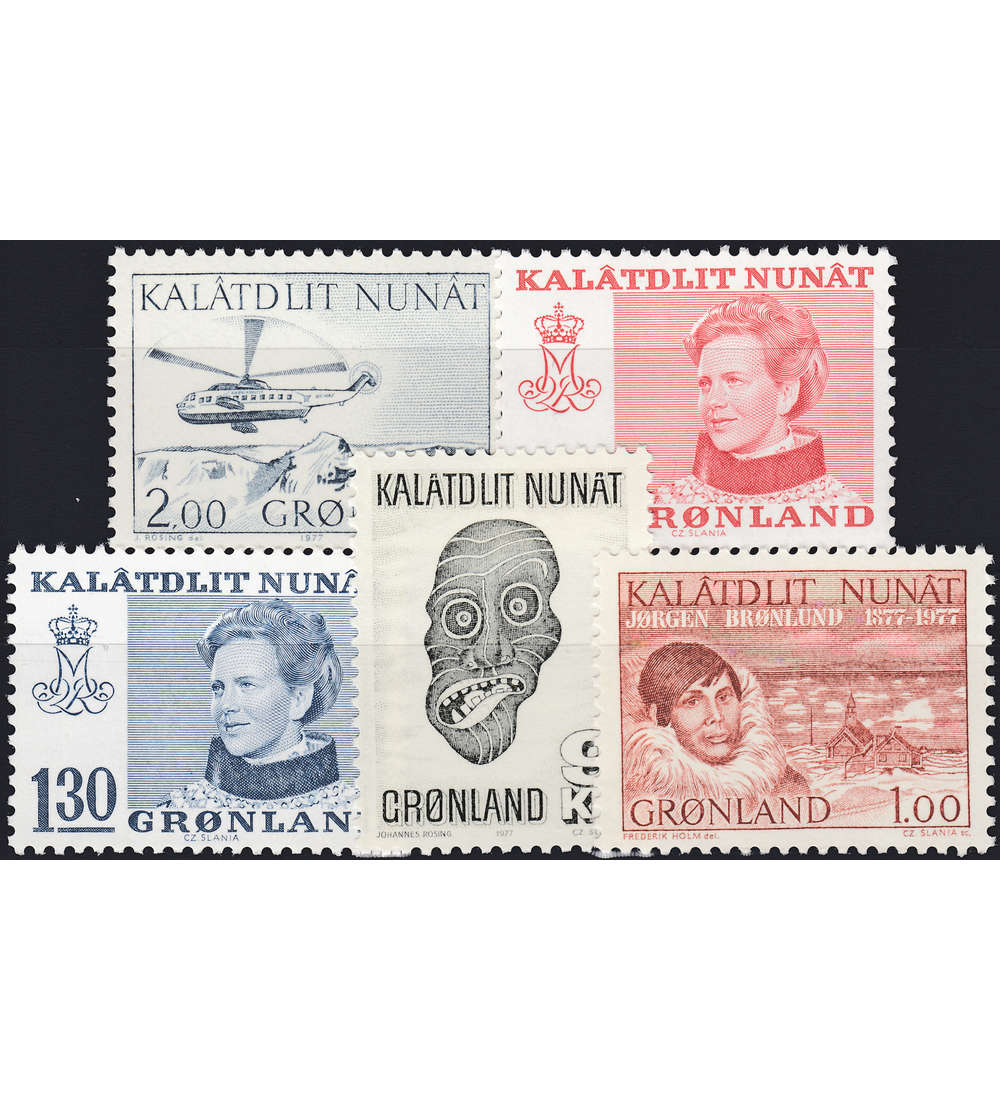 Gr�nland 1977 postfrisch Nr. 100-104