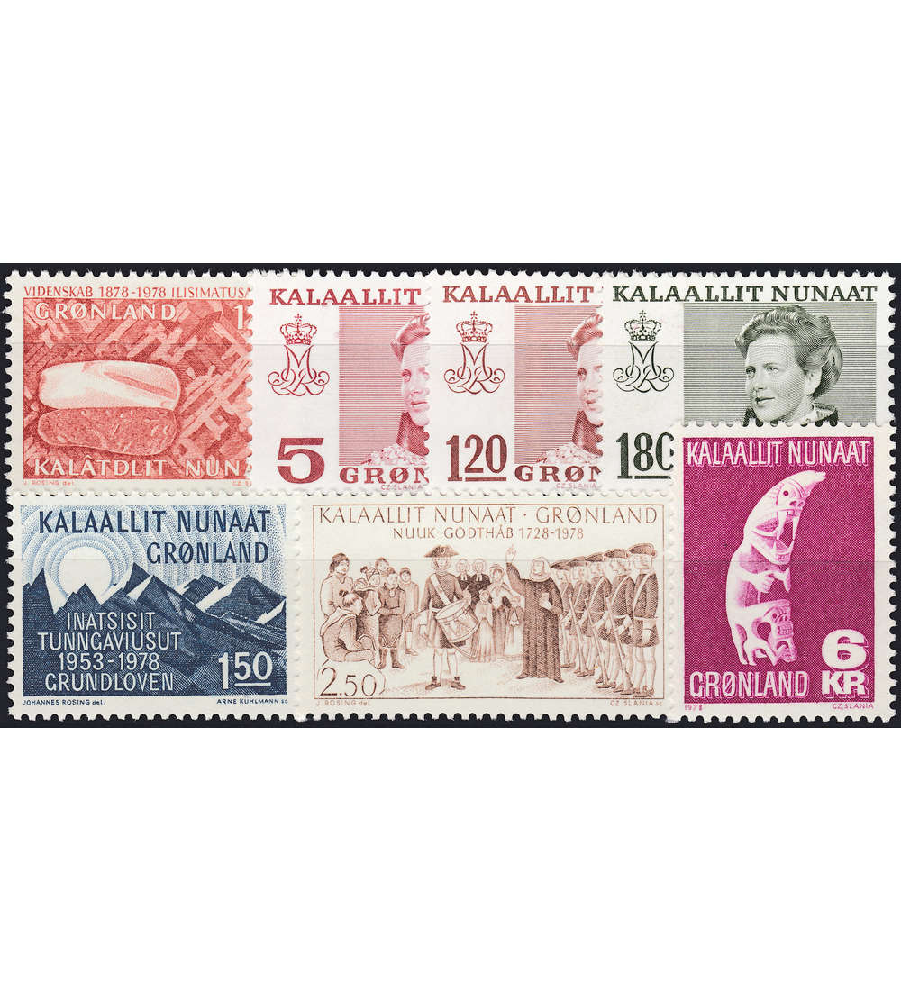 Gr�nland 1978 postfrisch Nr. 105-111