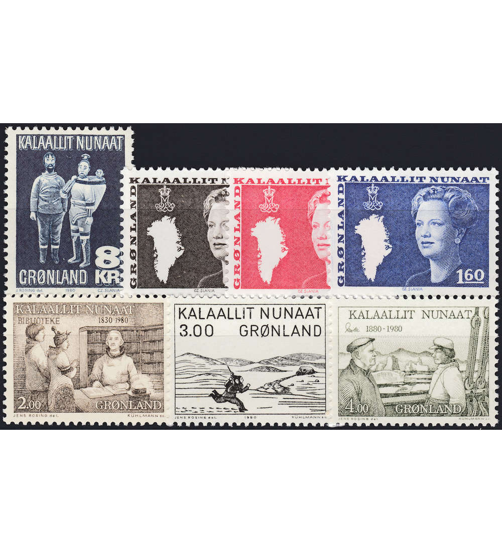 Gr�nland 1980 postfrisch Nr. 119-125