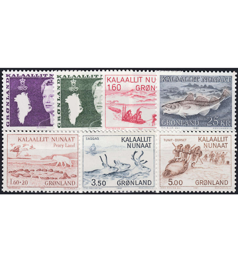 Gr�nland 1981 postfrisch Nr. 126-132