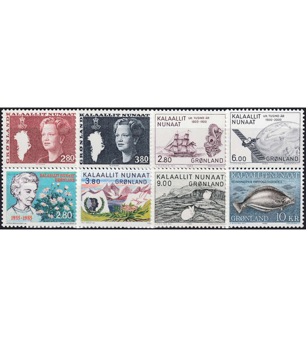 Gr�nland 1985 postfrisch Nr. 155-162