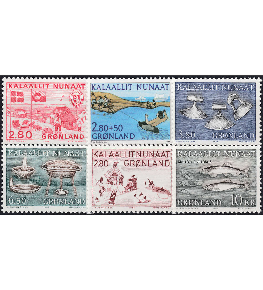 Gr�nland 1986 postfrisch Nr. 163-168