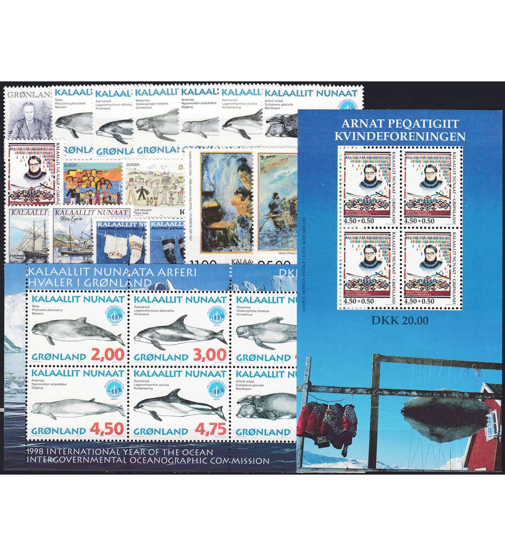 Gr�nland 1998 postfrisch Nr. 315-330 Block 14-15