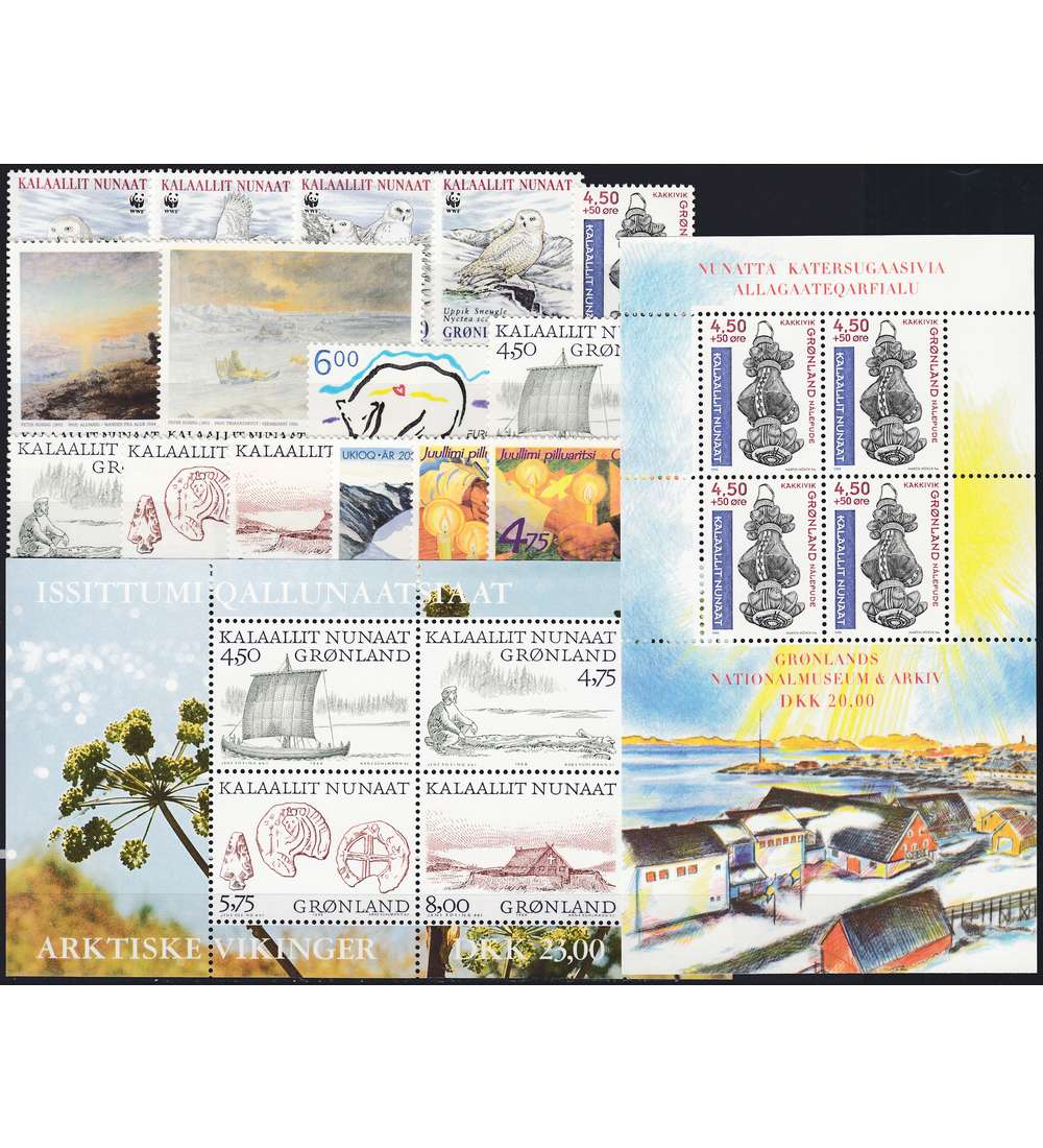 Gr�nland 1999 postfrisch Nr. 331-345 Block 16-17