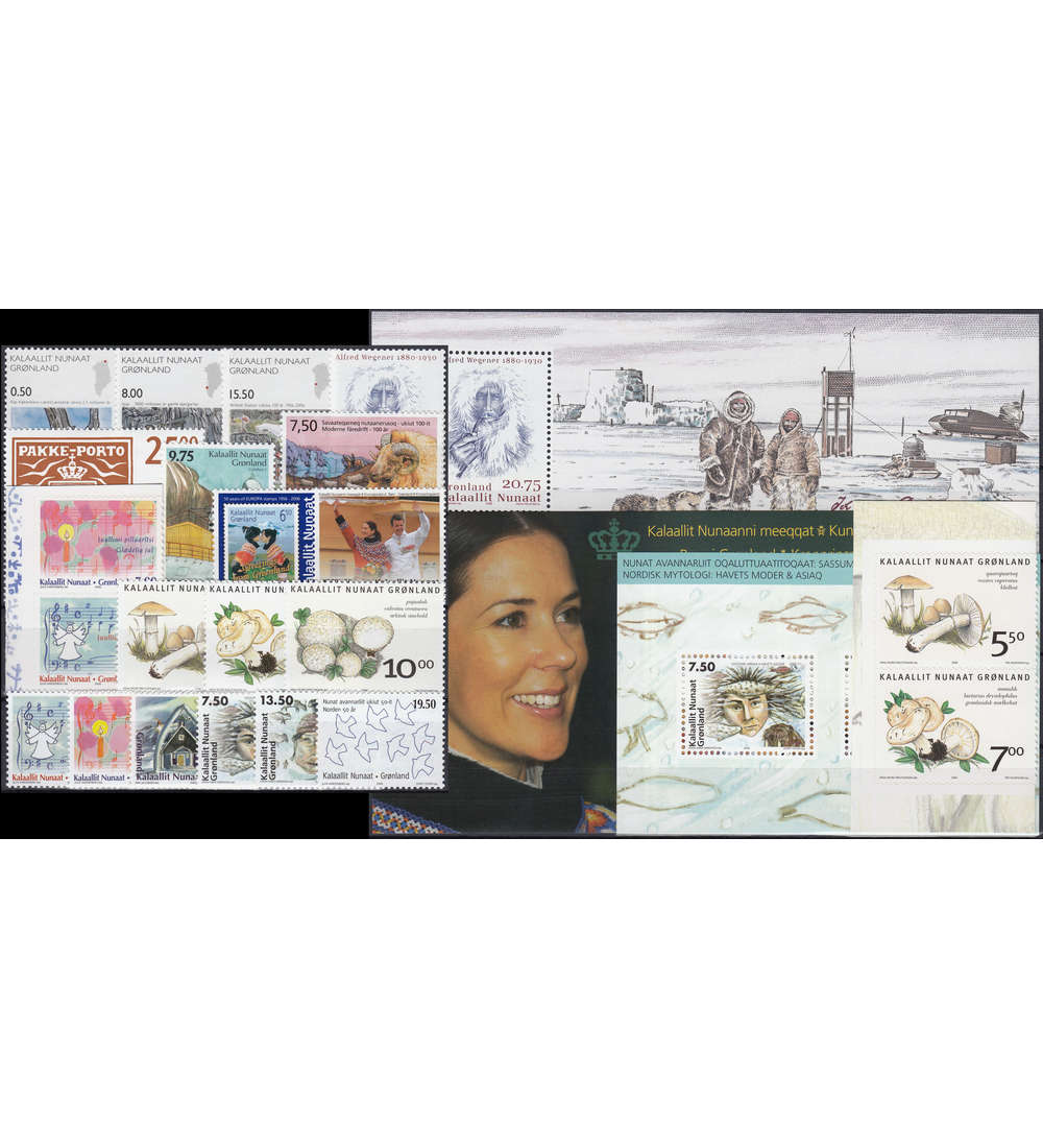 Gr�nland 2006 postfrisch ** Nr. 457-478 Block 33-35