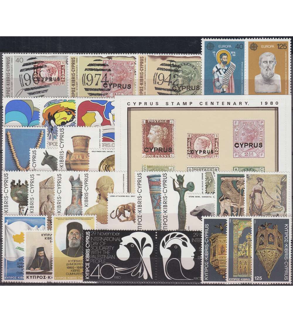 Zypern 1980 postfrisch         Nr. 517-546 Block 11