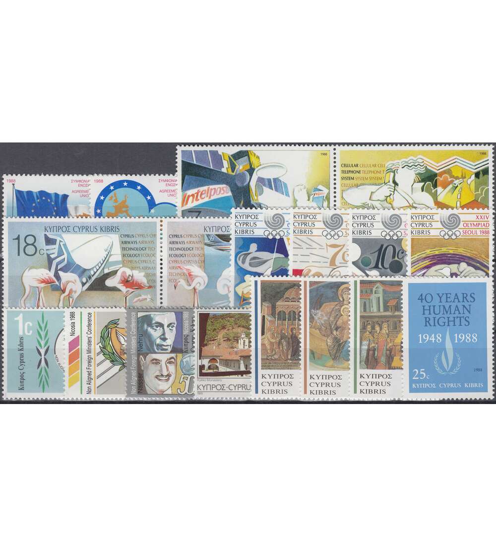 Zypern 1988 postfrisch         Nr. 693-710