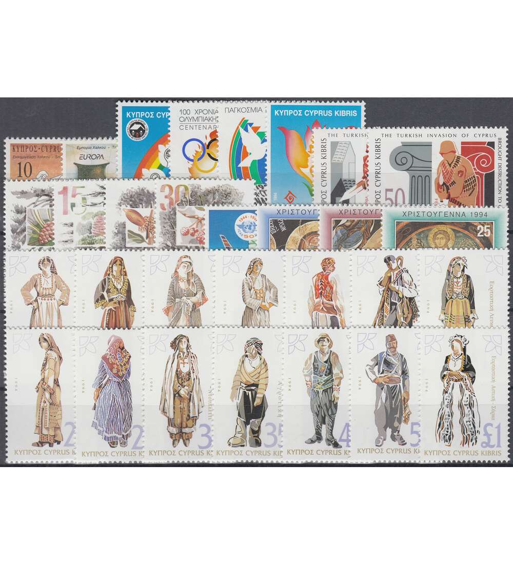 Zypern 1994 postfrisch         Nr. 819-848