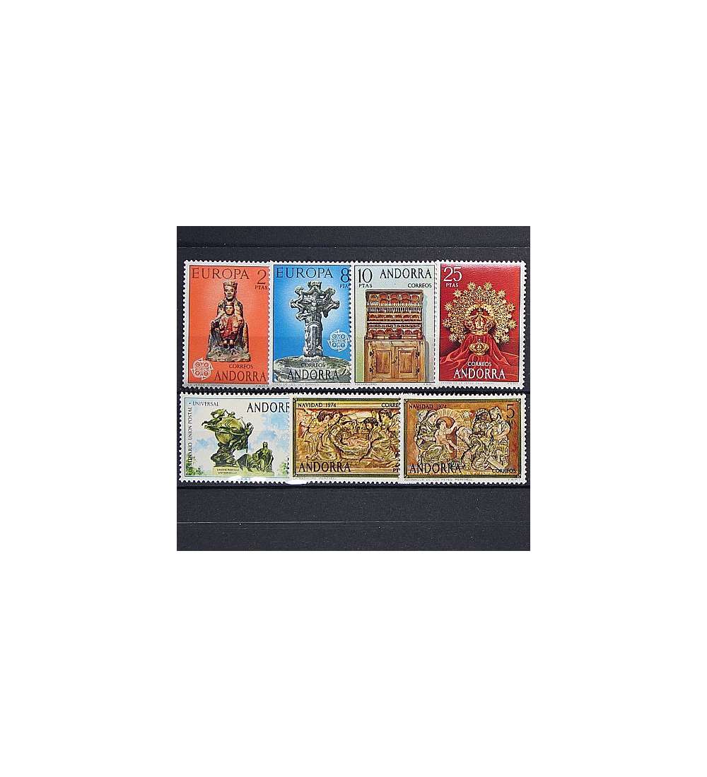 Andorra Spanische Post 1974    postfrisch Nr. 88-94