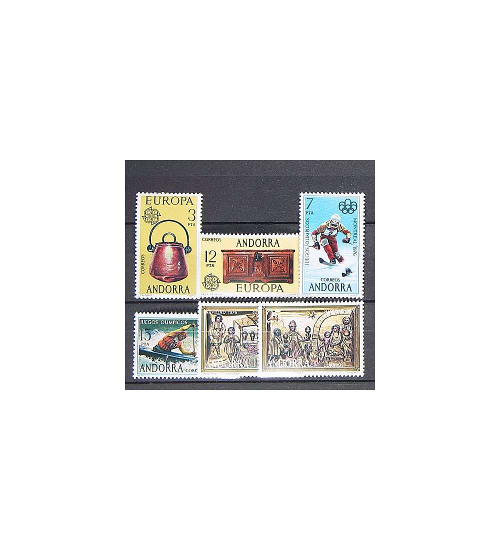 Andorra Spanische Post 1976    postfrisch Nr. 101-106