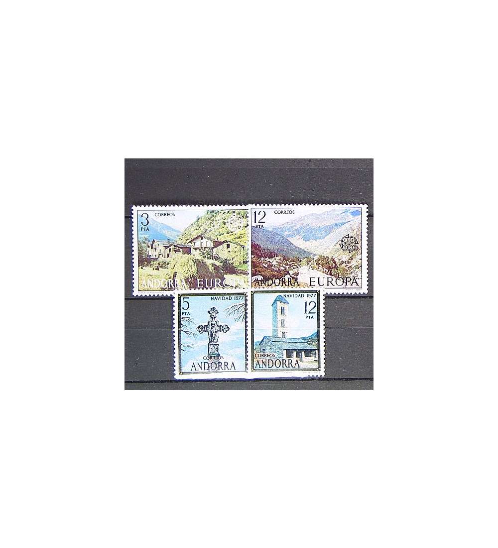 Andorra Spanische Post 1977    postfrisch Nr. 107-110