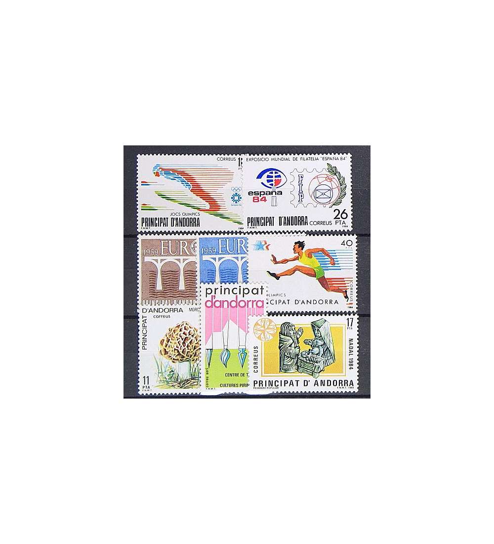 Andorra Spanische Post 1984    postfrisch Nr. 173-180