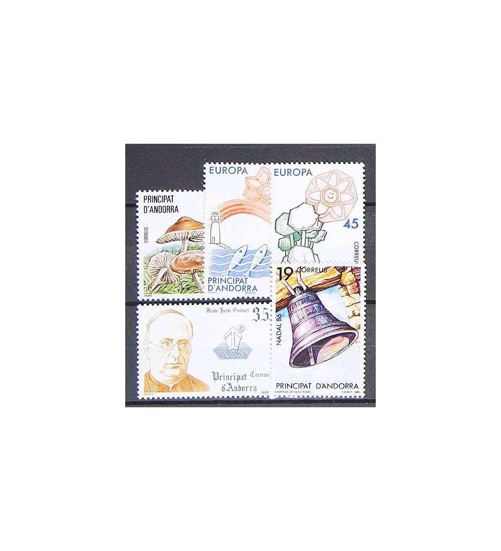 Andorra Spanische Post 1986    postfrisch Nr. 187-191