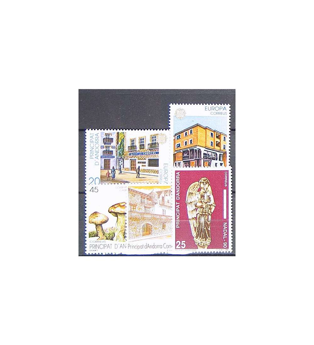 Andorra Spanische Post 1990    postfrisch Nr. 214-218
