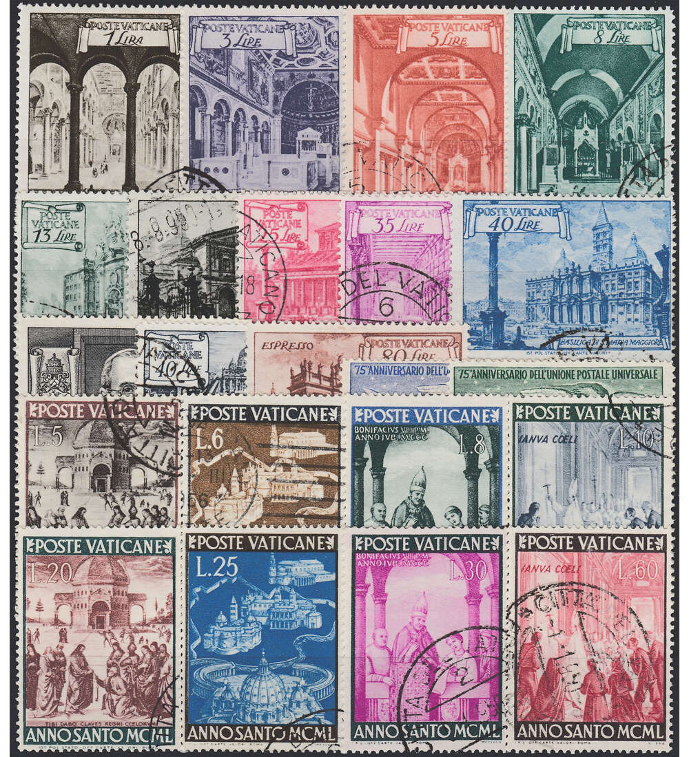 Vatikan 1949 gestempelt Nr. 149-170