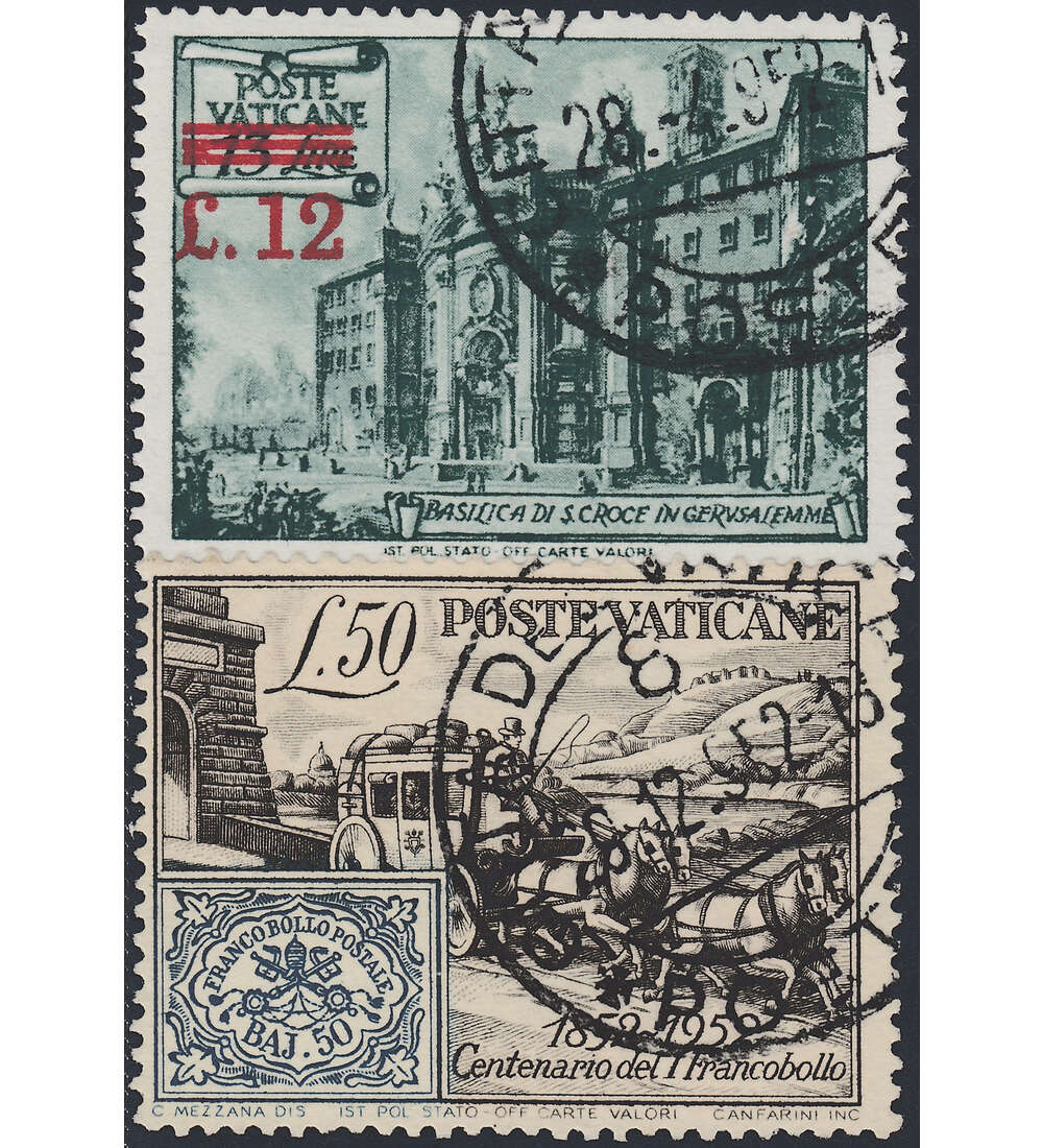 Vatikan 1952 gestempelt Nr. 187-188 ohne Block 1