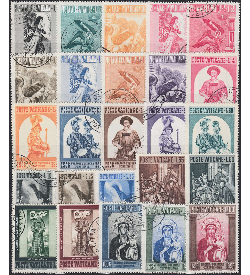 Vatikan 1956 gestempelt        Nr. 241-265