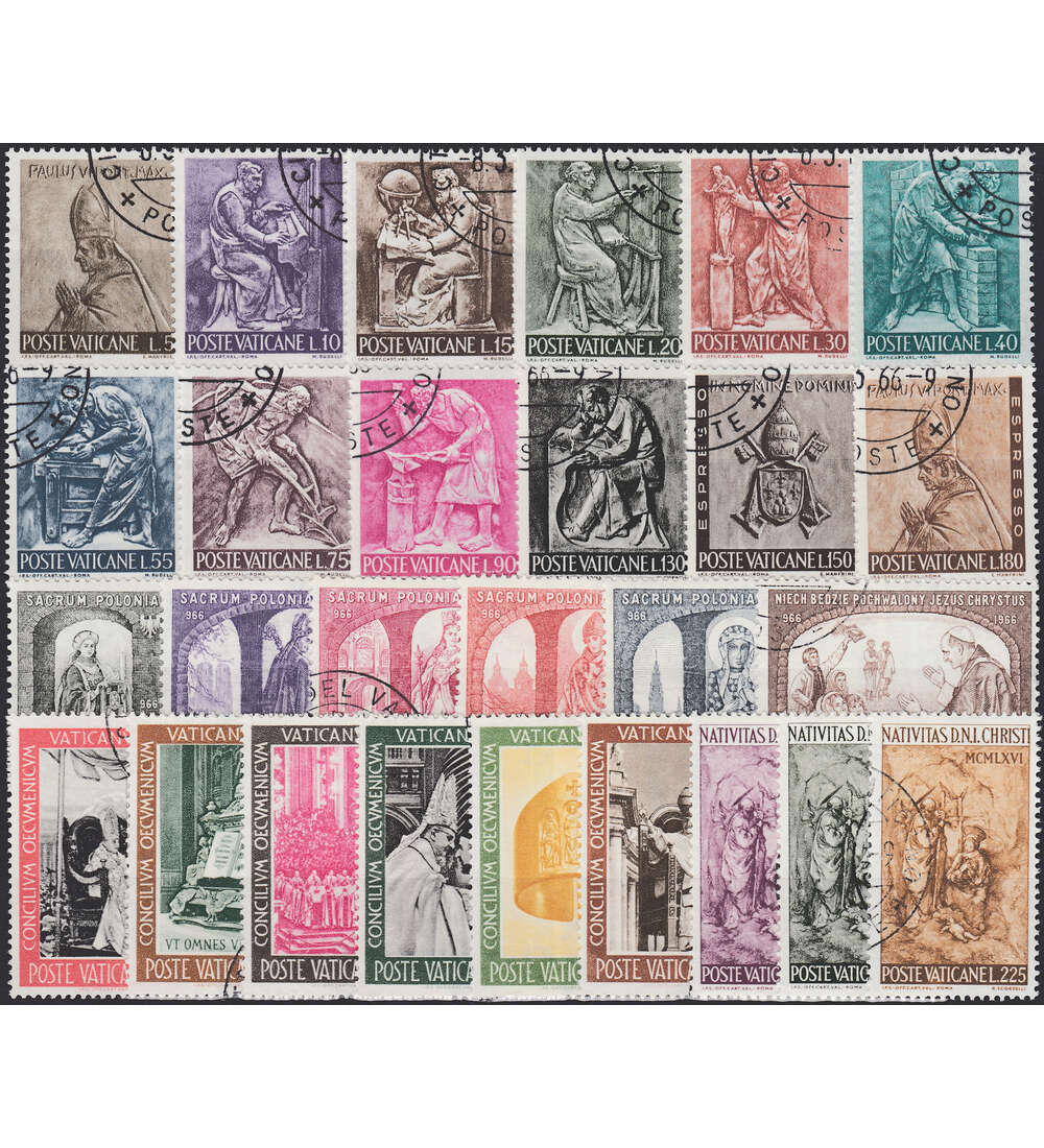 Vatikan 1966 gestempelt        Nr. 490-516