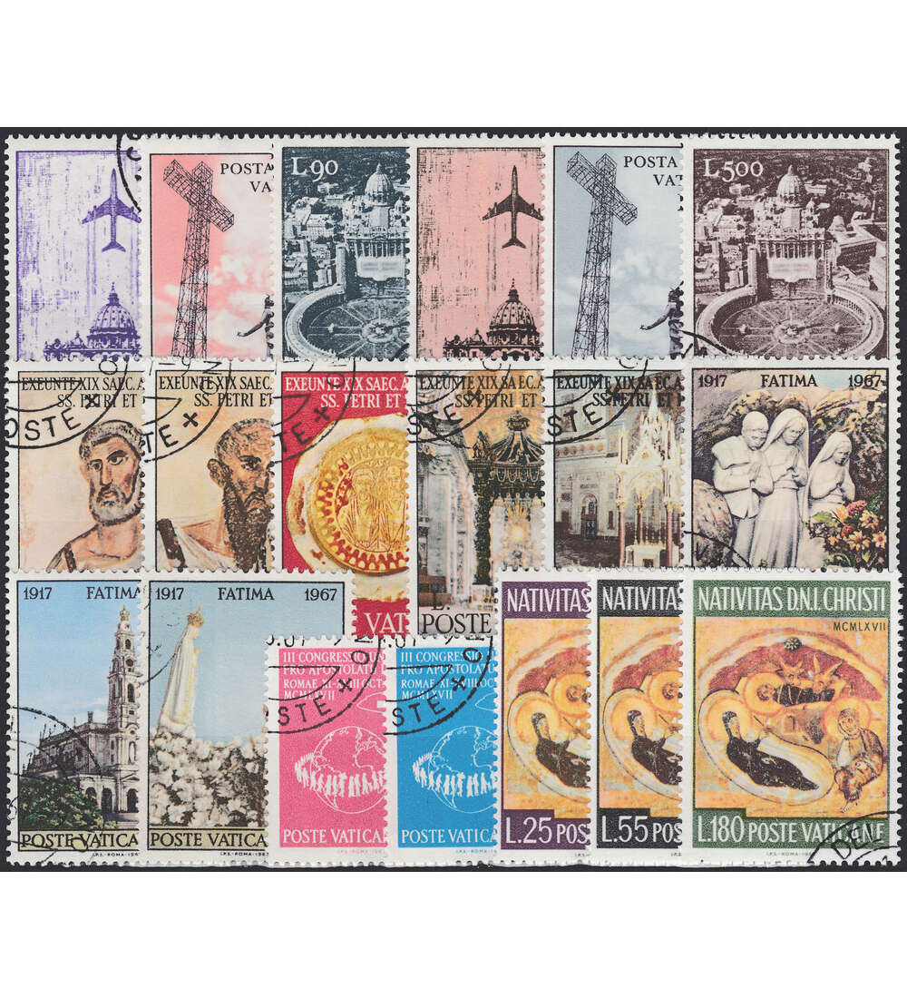 Vatikan 1967 gestempelt        Nr. 517-535