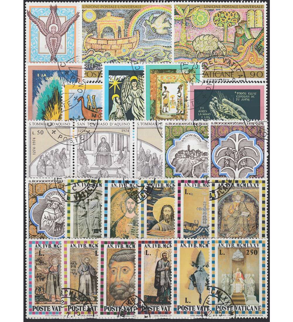 Vatikan 1974 gestempelt        Nr. 632-656