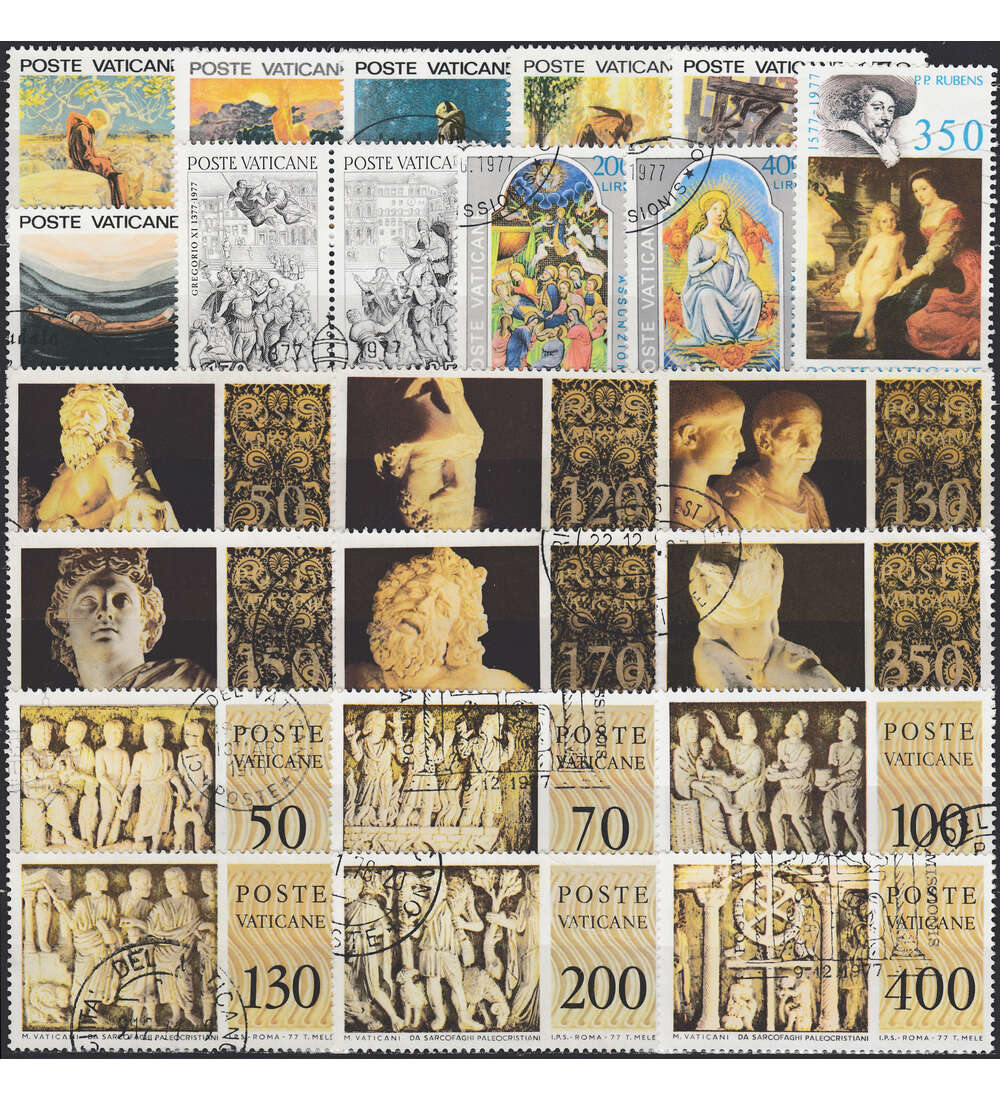 Vatikan 1977 gestempelt        Nr. 695-717
