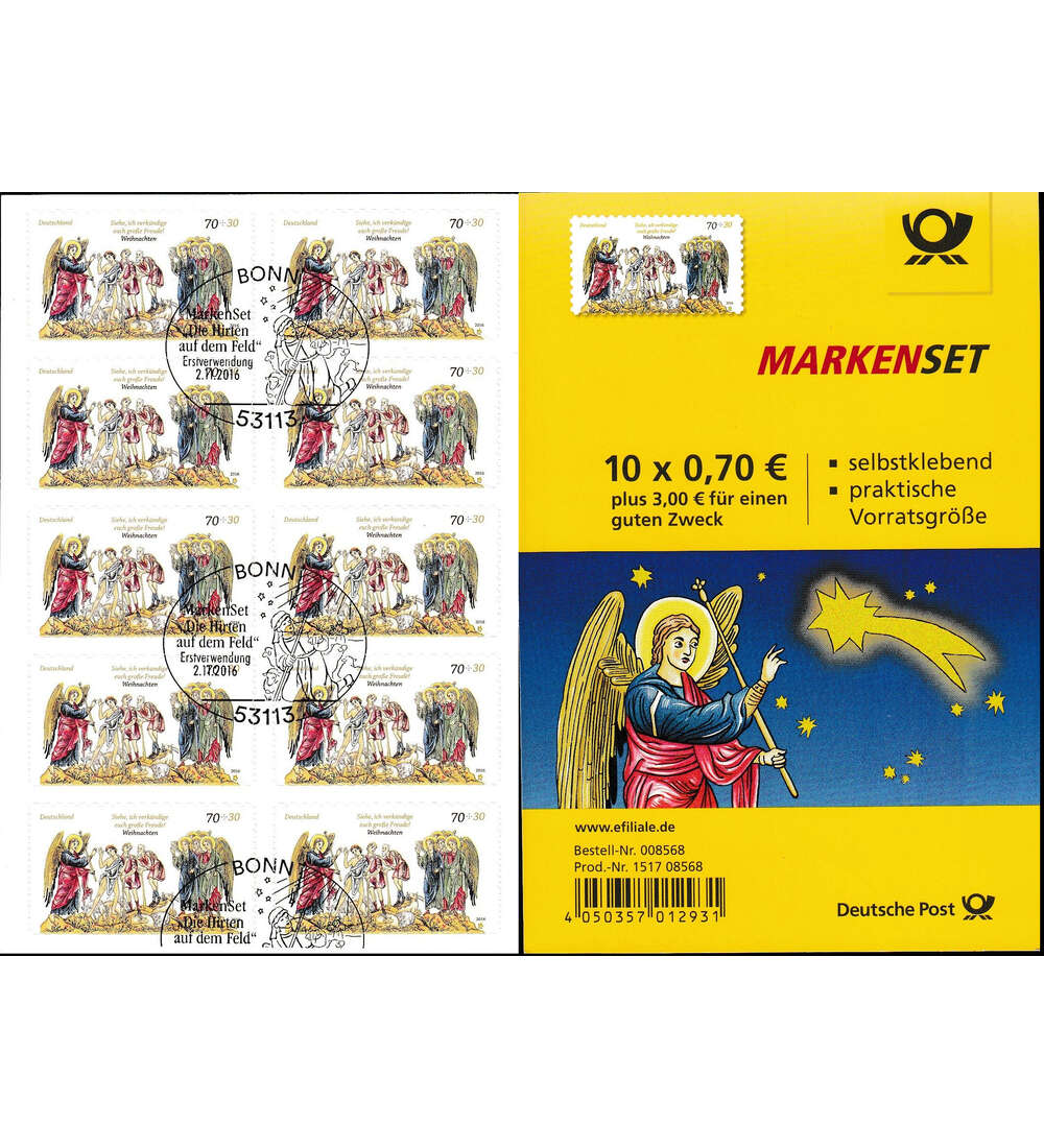 BRD Folienblatt 60 gestempelt Nr. 3268 Weihnachten