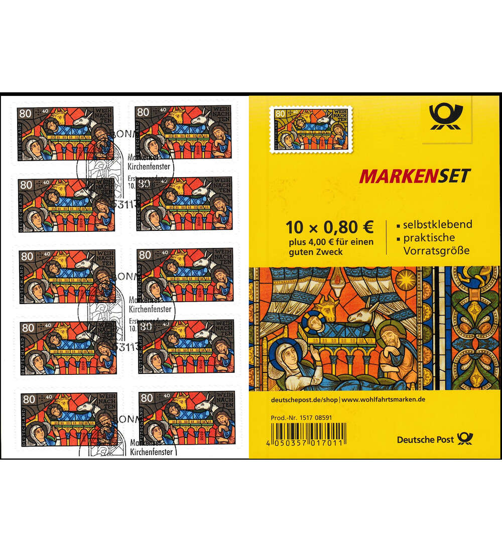 BRD Folienblatt 94 gestempelt Nr. 3500 Weihnachten