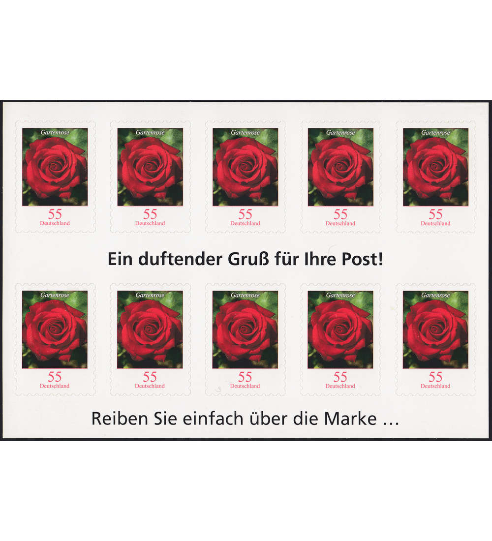 BRD Folienblatt 7 postfrisch Nr. 2669 Gartenrose