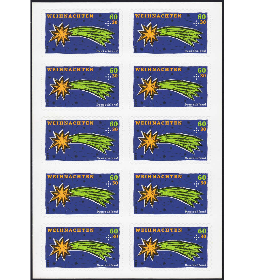 BRD Bund Folienblatt 40 postfrisch ** Nr. 3112 Weihnachten