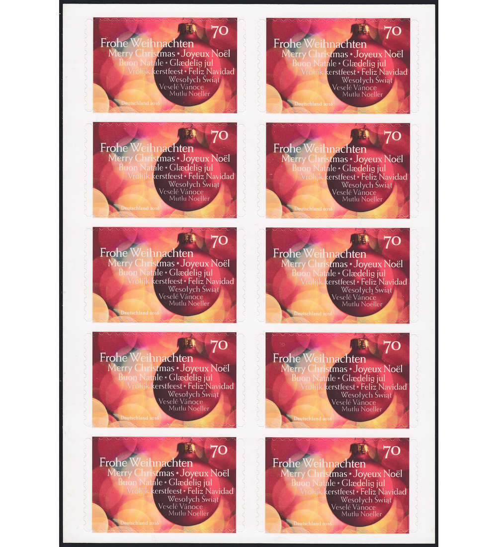 BRD Folienblatt 61 postfrisch Nr. 3270 Weihnachtskugel