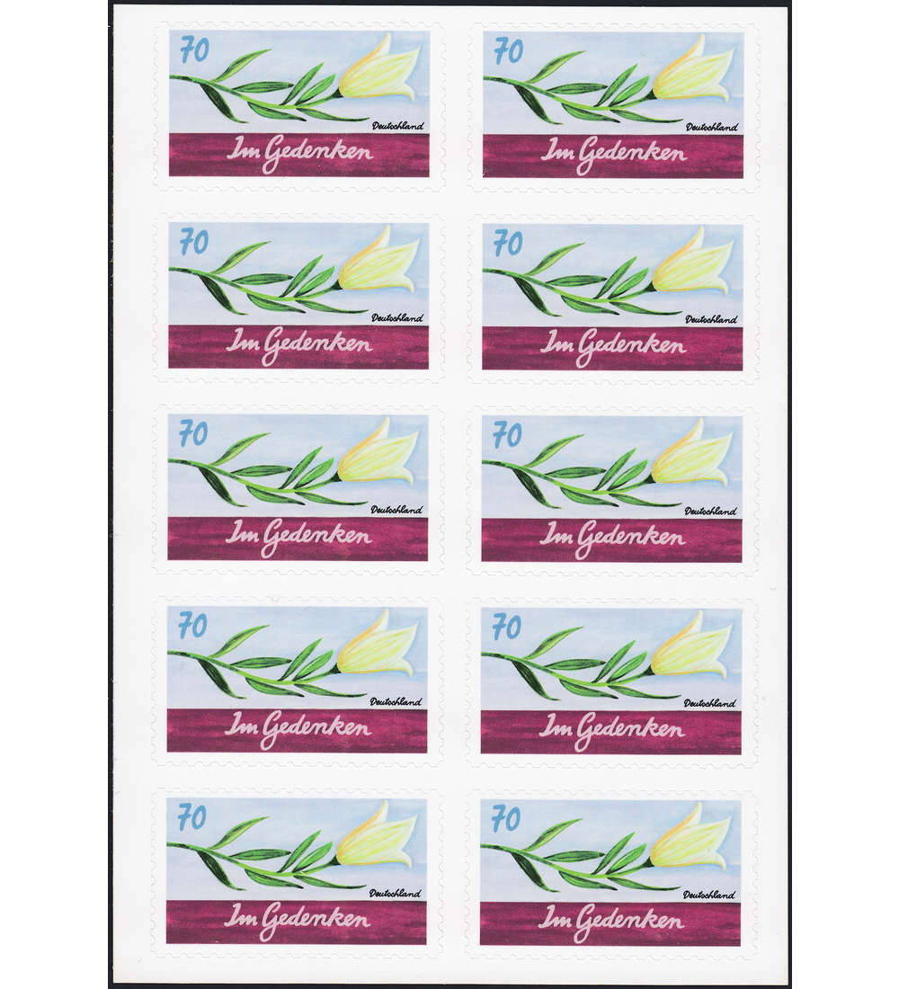 BRD Folienblatt 68 postfrisch Nr. 3313 Im Gedenken