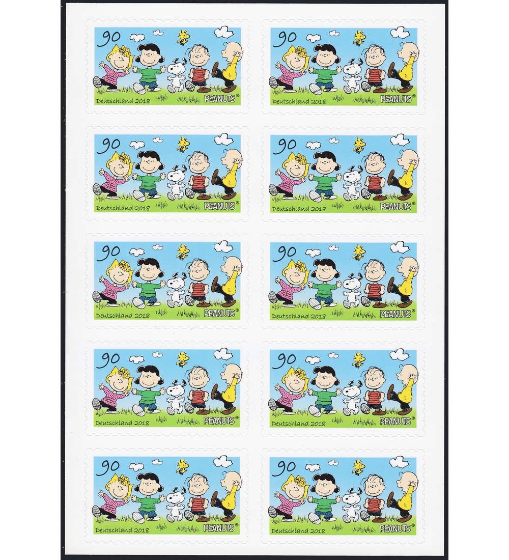 BRD Folienblatt 74 postfrisch Nr. 3372 Peanuts-Bande