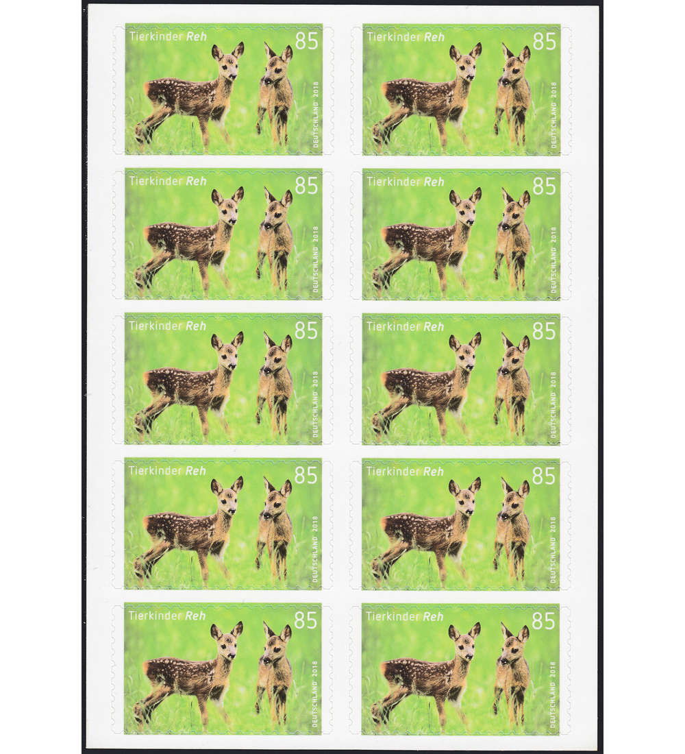 BRD Folienblatt 75 postfrisch Nr. 3377 Tierbabys: Reh
