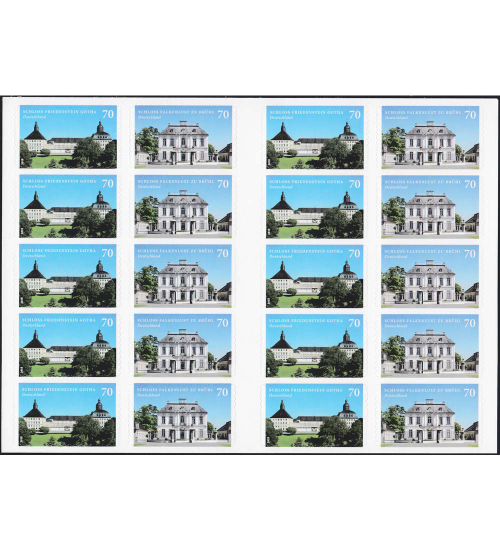 BRD Folienblatt 77 postfrisch Nr. 3388/89 Friedstein/ Falkenlust