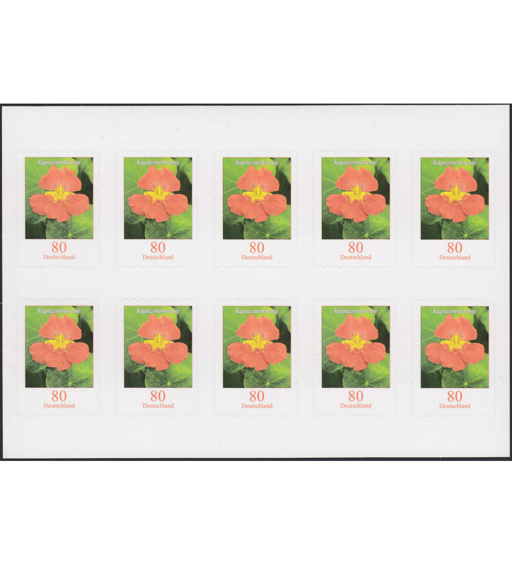 BRD Folienblatt 89 postfrisch Nr. 3482 Kapuzinerkresse