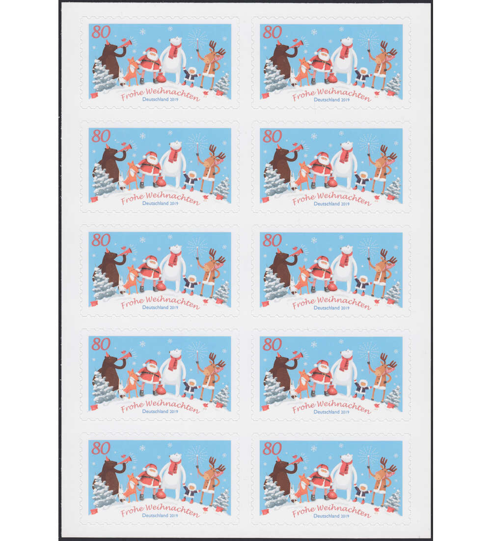 BRD Folienblatt 95 postfrisch Nr. 3505 Weihnachten mit Freunden