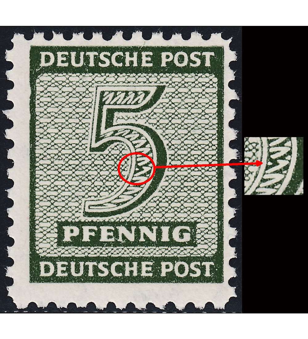 SBZ Nr. 120 I postfrisch ** Plattenfehler