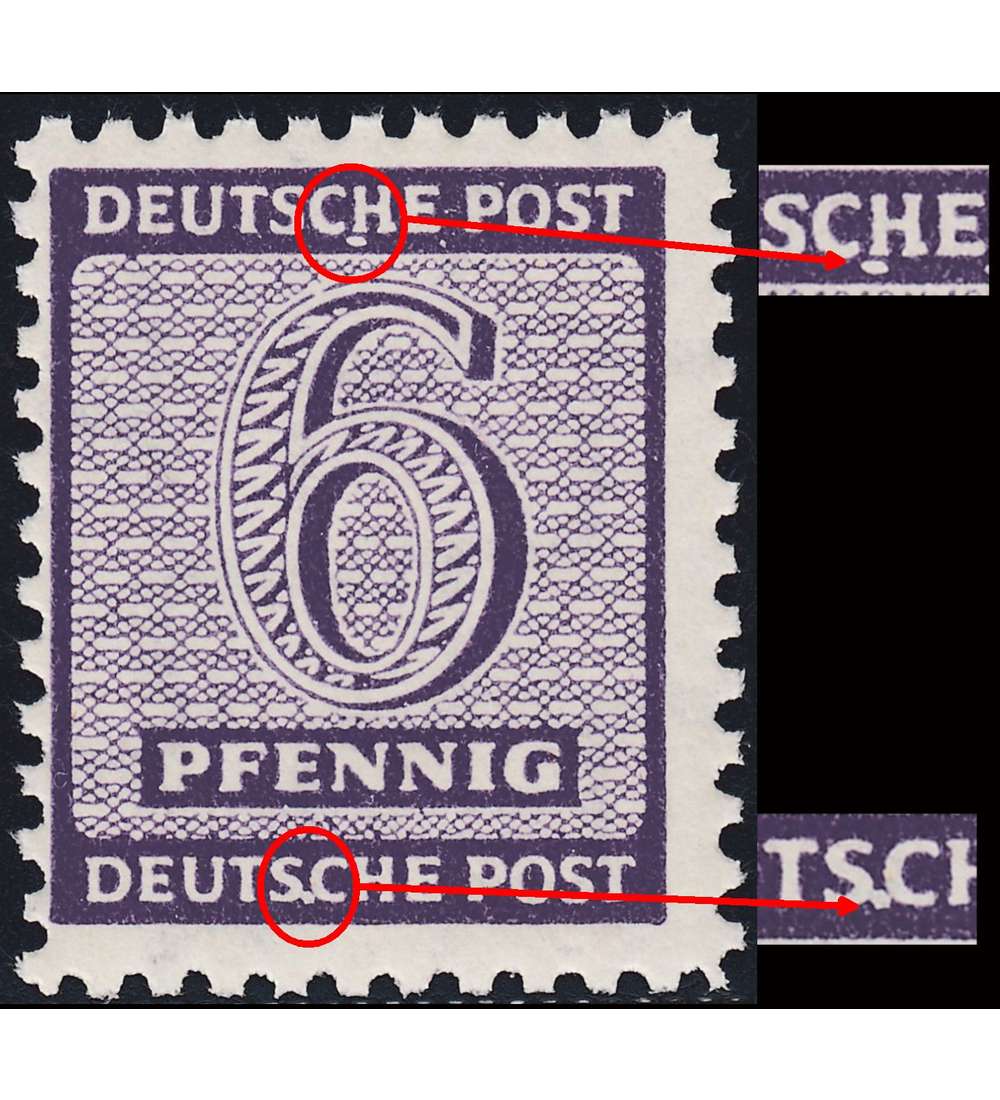 SBZ Nr. 121 I postfrisch ** Plattenfehler