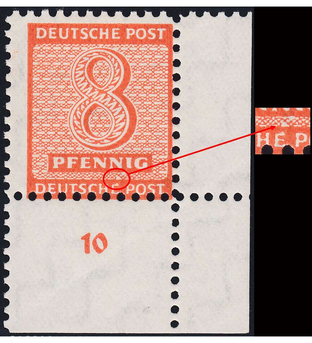 SBZ Nr. 122 I postfrisch ** Plattenfehler