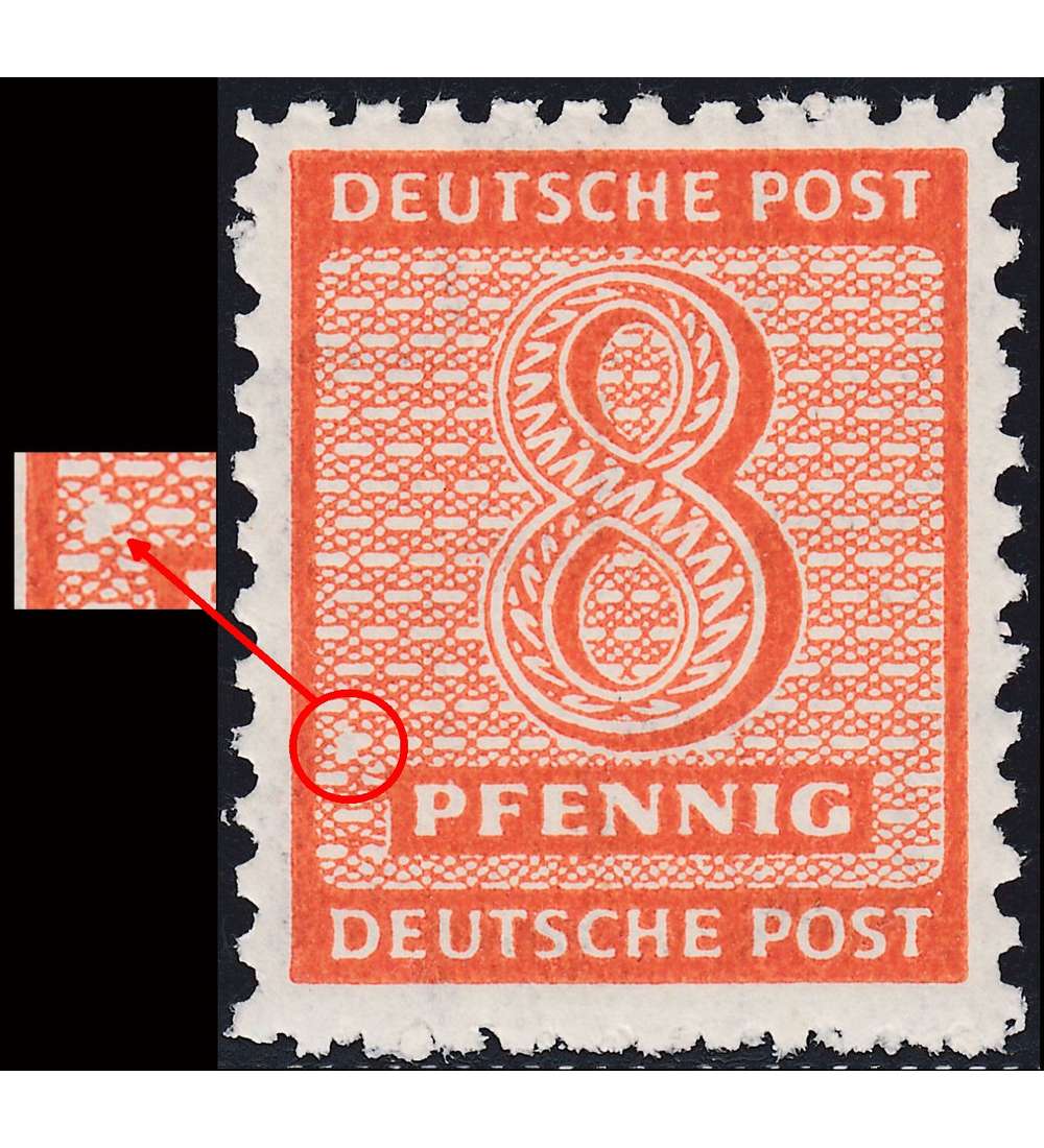 SBZ Nr. 122 III postfrisch ** Plattenfehler