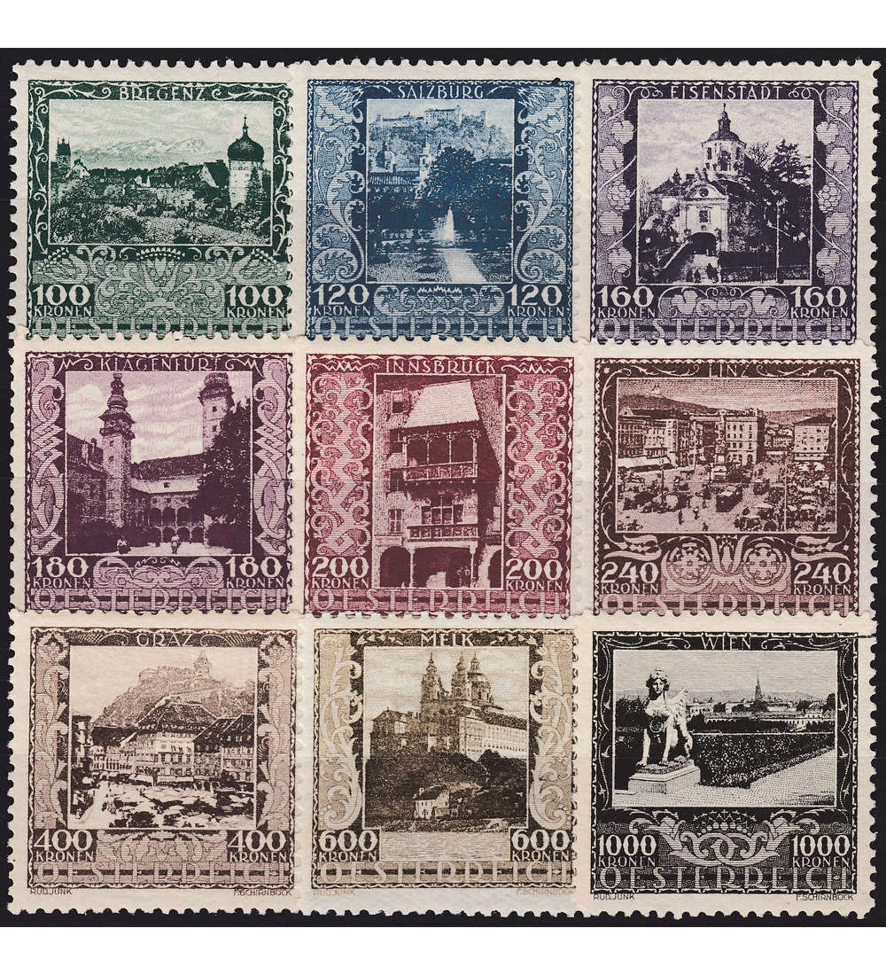 sterreich Nr. 433-441 postfrisch ** Wohlfahrt 1923