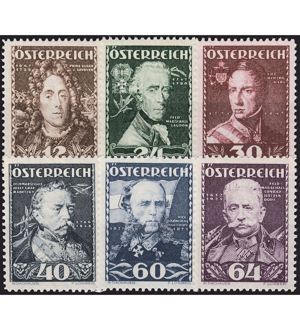 sterreich Nr. 617-622 postfrisch ** Wohlfahrt 1935